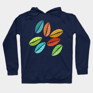 Digitally doodled leaves Hoodie